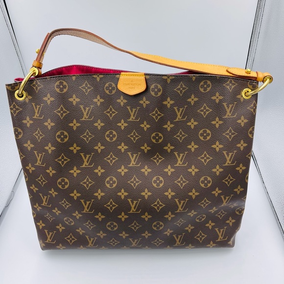 LOUIS VUITTON Graceful MM Monogram Canvas Shoulder Bag Brown